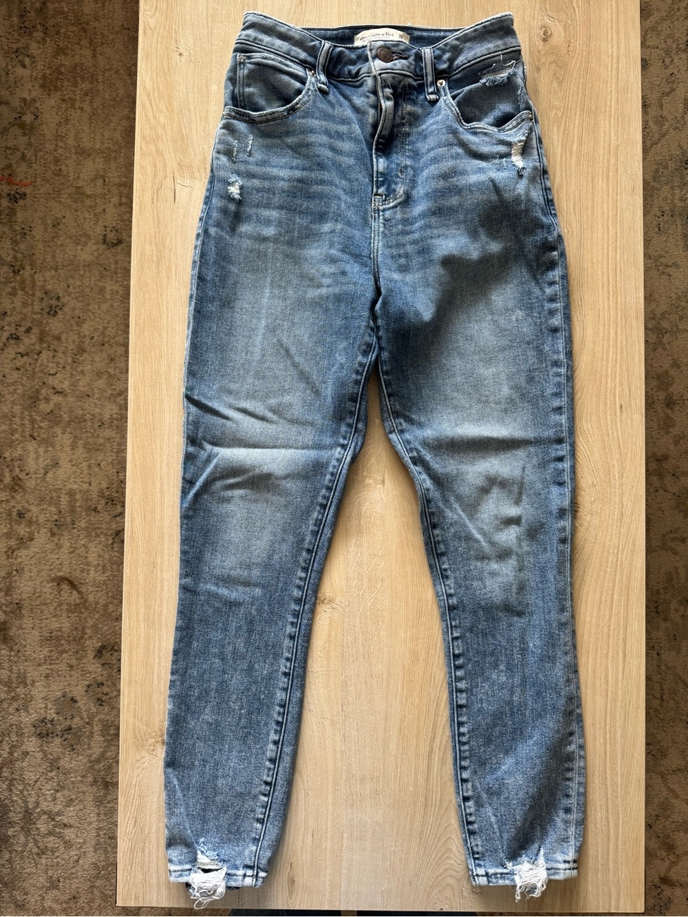 Abercrombie & Fitch Curve Love The Super Skinny Ankle High Rise Jeans